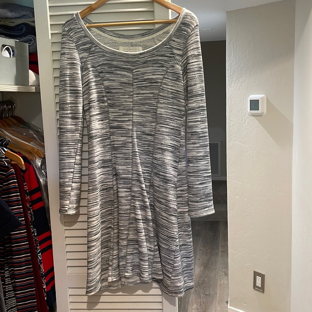Anthropologie Saturday Sunday heathered gray long sleeved sweatshirt dress